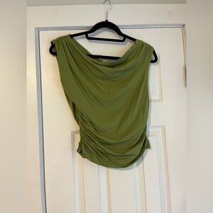 Abercrombie & Fitch Olive Draped Blouse